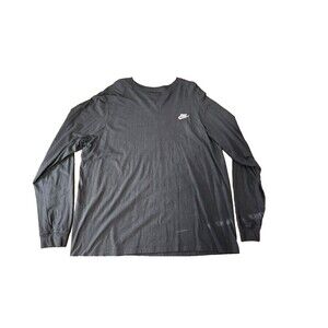 Nike Men's XXL Long Sleeve Training Shirt Gray Gym CrossFit Fitness EUC